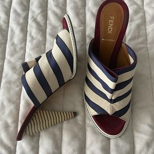 Vintage Fendi Mules size 39.5 (us 8.5) authentic